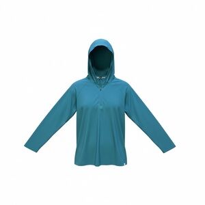 Realtree Fishing Teal Women's Hooded 1/4 Zip Activewear Jacket L/G